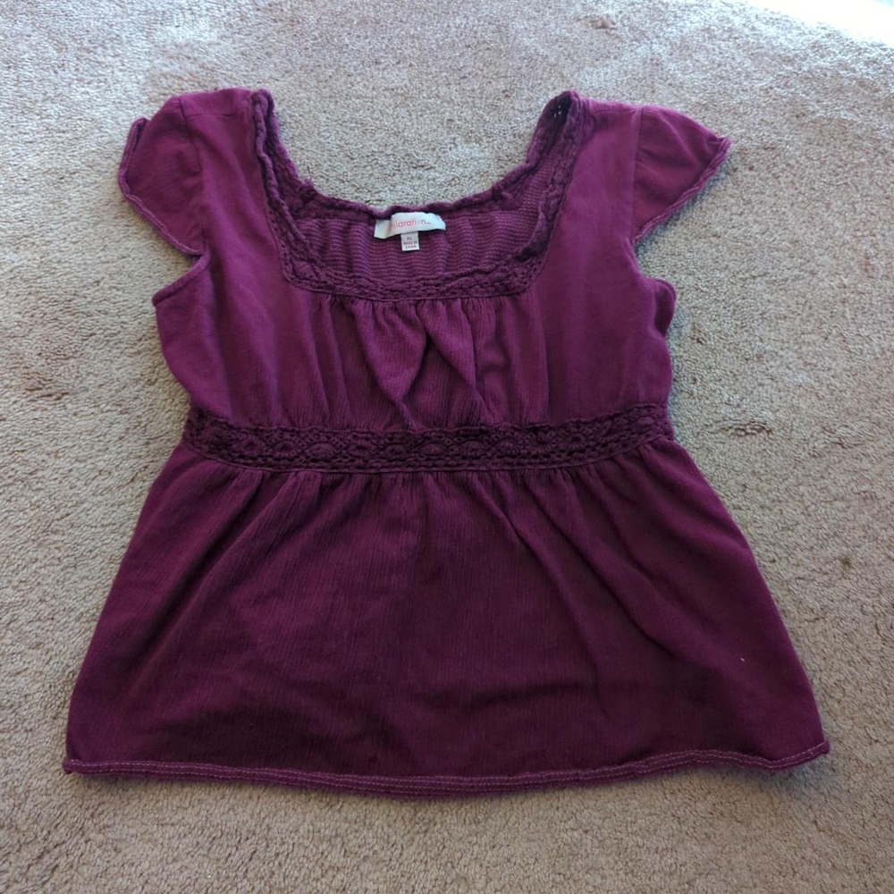 Xhilaration Plum Babydoll Top